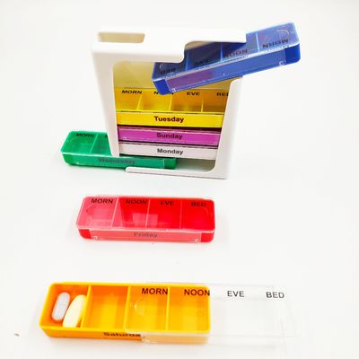 28 4 5 Pill Box Organizer 4 Times A Day Stackable AM PM Tablet Holder For Vitamin