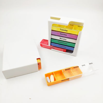 28 4 5 Pill Box Organizer 4 Times A Day Stackable AM PM Tablet Holder For Vitamin