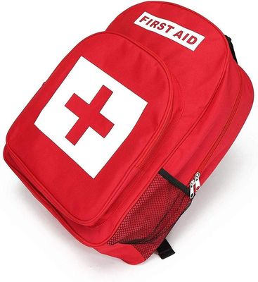 First Aid Backpack Empty Medical First Aid Bag Red Emergency Treatment Earthquakes Disasters Backpack Kit