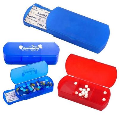 Personal Prescription Pill Dispenser Box For Multiple Pills Pharmacy Plastic Band Aid Bandage Kit