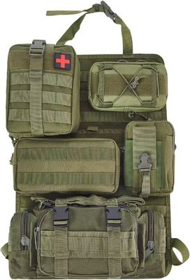 Tactical Truck Organizer Back Seat Storage Car Seat Storage Bag Molle Panels with Compartments Molle Bag