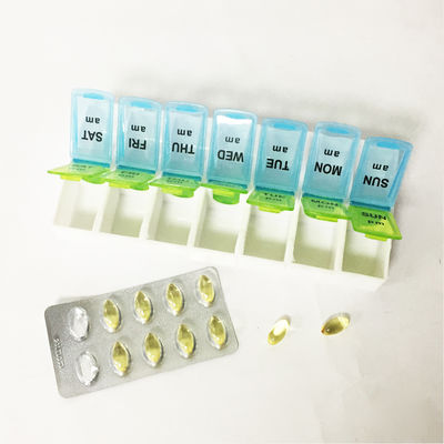 Portable 14 Compartment Pill Box with 10 Compartments Made of PP Material