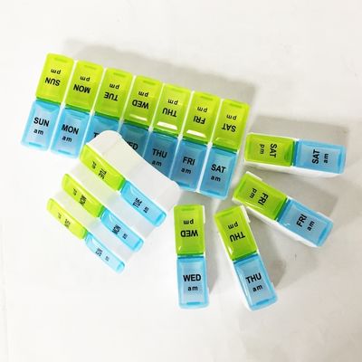 Detachable  Plastic weekly 14 cases medicine pill box case storage Organizer Dispenser 7 days planner  black white day night