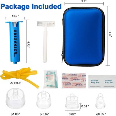 Saferlife Emergency First Aid Kit for Snake Bites Bee Stings Venom Extractor Suction Pump Bonus CPR Face Shield  for Hiking
