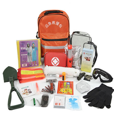 Kit de rescate de emergencia al aire libre Protección de seguridad Terremoto Familiar Suministros de emergencia Kit de reserva Kit de primeros auxilios Kit estándar