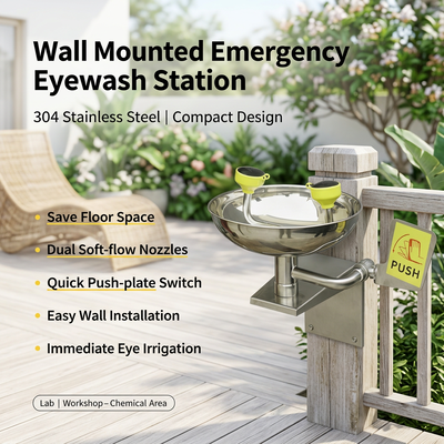 Wall‑Mounted Emergency Eyewash Station